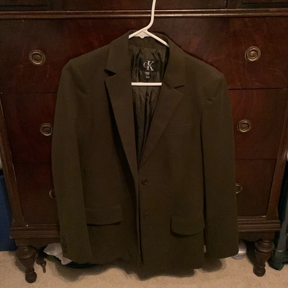 Brown Calvin Klein Satin Blazer